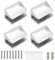 4 Pièce Pinces à Verre en Acier Inoxydable 304, Support d'Étagère en Verre Réglable, Support Pince Verre Inox avec Vis Antidérapantes Vis de Montage pour Tablettes en Verre de 6-9 mm