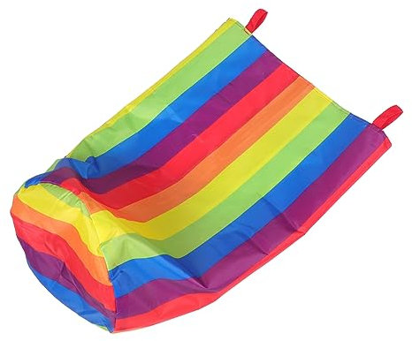 KOMBIUDA Kids Sack Race Bag for Children 70x50cm Kangaroo Jumping Sack with Rainbow Design, Early Educational Toy for Kids 105-140cm, Outdoor Play and Sensory Training Game