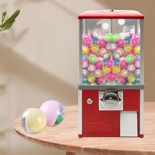 Vending Machine Coin Operated Candy Dispenser ABS Candy Vending Machine Commercial Prize Machine For Party (Red)