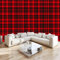 Rouge Papier Peint 3D Panoramique Plaid Géométrique Rouge Et Noir Intissé Peinture Murale Décor Mural, Pour Salon Chambre Tv Fond Murale Décoration 250 X 175 Cm