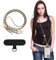 MoKo Universal Phone Lanyard, Metal Cell Phone Chain Crossbody Strap Anti-Theft Detachable Women Cellphone Lanyards Around the Neck with Patches for iPhone, Most Smartphones,(Adjustable) Gold & Black