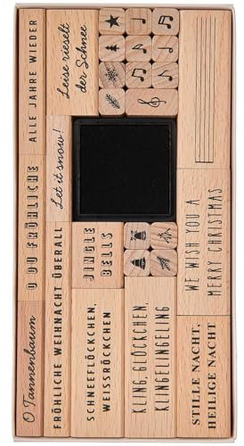 Rico Design XL Stempel-Set, ideal für Scrapbooking, Karten, Basteln, kreative Projekte, DIY-Dekoration Weihnachtslieder