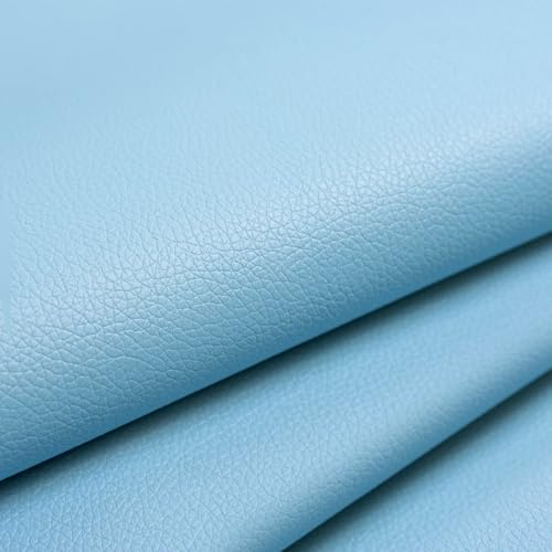 Leder Reparatur Set Patch Kit, 60 x 137cm Lederflicken Selbstklebend | Leder Selbstklebend Patch, Leder Reparatur Patch, Kunstleder Selbstklebend für Sofas, Autositze, Bürostuhl (Hellblau)
