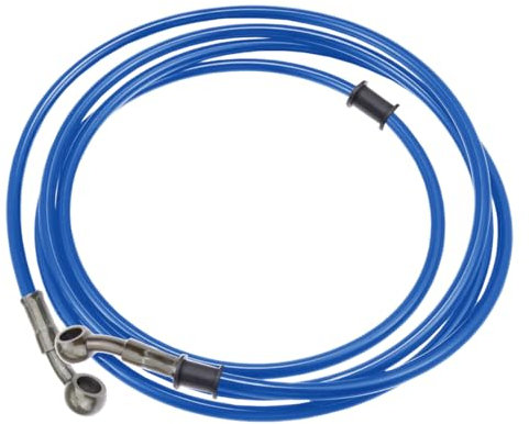 MOCNT 160cm Motorrad Bremsschlauch 28 Grad Verstärkter Hydraulischer Bremsölschlauch Motocross Bremskupplung Ölschlauch Stahl Bremsleitung Bremse Kupplung Ölleitung Blau