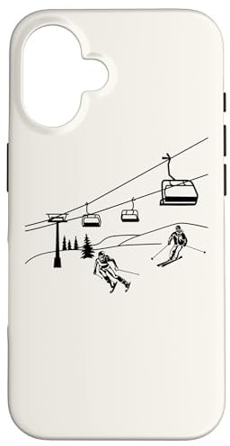 Hülle für iPhone 16 Skifahren Ski Skilift Skilaufen Skifahren Skier Skifahrer
