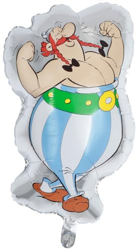 Obelix Folienballon XXL 49,5 x 81 cm Ballon-Party Asterix und Obelix Party-Zubehör Deko Geburtstag Ballon-Deko Party-Zubehör