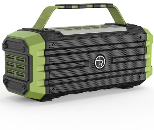 Tragbarer Bluetooth-Lautsprecher, 120 W Peak, 80 W, kabellose Lautsprecher, TWS-Kopplung, tiefer Bass, Hi-Fi-Lautsprecher, IPX6 wasserdicht, DSP-Sound-Boombox für Outdoor, Camping, Party, Strand(Grün)