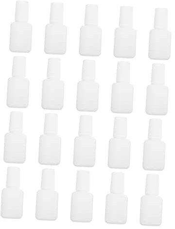 DECOMELODY 20pcs 10ml Nail Gel Bottles Brush Leak-proof Nail Polish Dispenser Bottles for Manicure Supplies