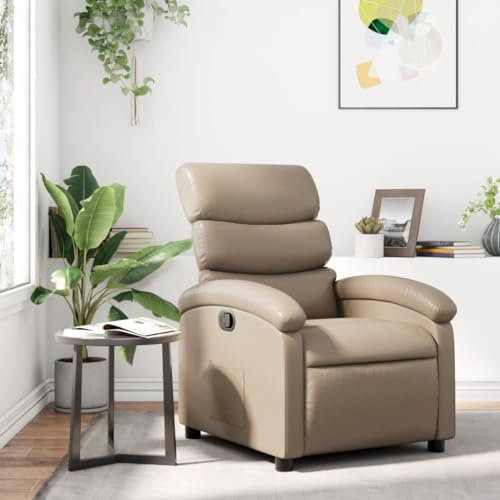 Brokky Relaxsessel Sessel Wohnzimmer Relax Sessel Lounge Sessel Relaxstuhl Sessel Wohnzimmer Relax Wohnzimmer Sessel Cappuccino-Braun Kunstleder / 371719