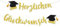 Graduation Deko Girlande Schwarz Gold, Herzlichen Glückwunsch Bachelor Deko, 2025 Abschluss Deko Banner mit Quaste Absolventenhut Motiv, Abschluss Girlanden für Abitur,Bachelor,Master Abschlussfeiern