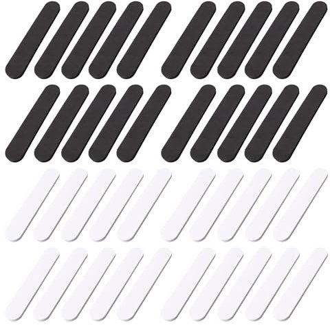 40 Stück Hutgrößen Reduzierer, 5mm Hutband Innen zum Verkleinern, Hut Größe Verkleinerung, Hutverkleinerer Selbstklebend, zum Festziehen und Verkleinern der Hutgröße (Schwarz und Weiß)