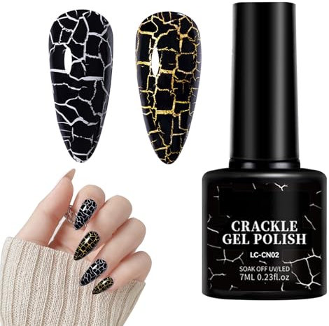 Uitseld Cool Nail Polish | High Pigment Crackle Nail Polish - 7ml Women Accessories, Fingernail Decorations for Holiday, Prom, Dating, Gathering