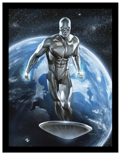 Fantastic Four - Gerahmtes Poster (40 cm x 30 cm) (Blau/Schwarz/Silber)