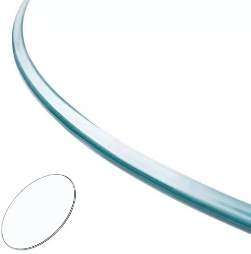 Plateau de table rond en verre trempé de 8 mm d'épaisseur Ø 43 cm Ø 48 cm Ø 55 cm Ø 60 cm Ø 70 cm Plateau rond en verre trempé 70 cm