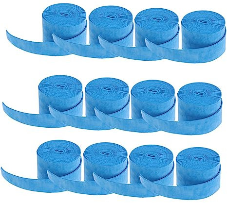 Abaodam 12 Stück Schweißband Griff Griptape Für Schläger Zubehör Schläger Griptape Sportband Tennis-overgrip Gericht Übergreifen Griptape Für Tennisschläger Blue Trockenes Peeling Pu