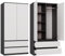 BDW Kleiderschrank SS-90, 180 x 90 x 50 cm, Moderner Schrank | Ideal für EIN Schlafzimmer, Flur, Kinderzimmer oder Büro | Kleiderständer, Garderobenständer | (Anthrazit/Weiß)