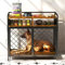 Multi-Functional Dog Crate Furniture – Large Dog Cage with Storage Drawers, Top Countertop, Dual Doors – Heavy Duty Steel & Waterproof Design for Medium/Large Dogs (39.4″ × 23.6″ × 36.2″)