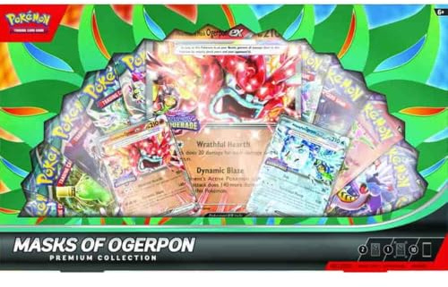 Pokemon TCG: Masks Of Ogerpon ex Premium Collection - 10 Packs, Promos