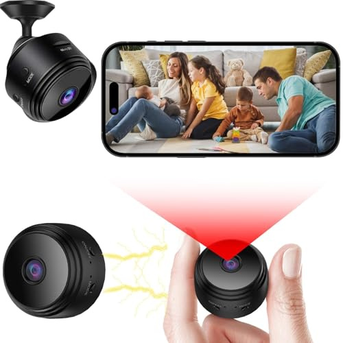Genérico Mini Cámara 1080P HD, inalámbrica WiFi Interior/Exterior, Camaras Espias de Visión Nocturna, Detección de Movimiento Micro Cámara para el Hogar, Mascotas Vigilancia