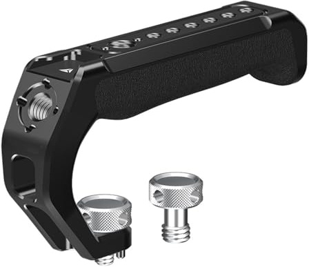 Lightweight Aluminum Camera Top Grip Handle For Rigs With 3/8in & 1/4in Positioning Hole And AntiSlip Texture Top Handle Grip