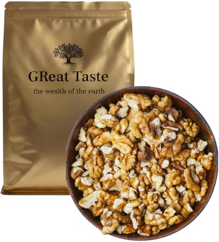 Walnusskerne 1000 g - Viertelstücke 1/4) – naturbelassen, ohne Zusätze & unbehandelt – Premium-Qualität – GReat Taste the wealth of the earth