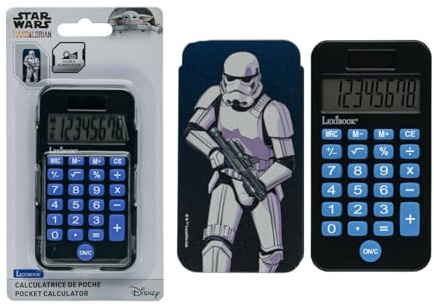 Lexibook, Star Wars, Taschenrechner, blau/schwarz, C45SWLXB | 8 Stellen, Dual-Power, Schutzhülle