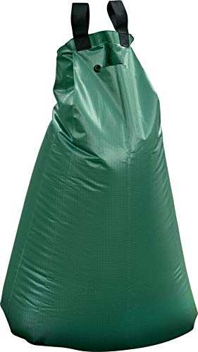 Meister Bewässerungssack 75 L - für Jung- & Bestandsbäume - Schonende Bewässerung über 11 Stunden - mit Reißverschluss & Trageschlaufen - aus robustem PVC / Baumbewässerung / Gießbeutel / 9968020 , grün