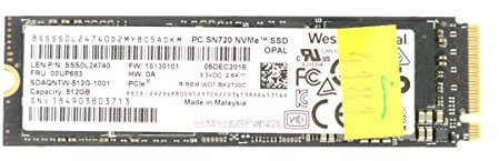 WD SSD 512GB SN720 Western Digital M.2 2280 PCIe Gen3 x4 NVMe SDAPNTW-512G 1012 Unidad de estado sólido