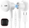 USB C Headphones for iPhone 15 Pro Max Galaxy S20 FE S23 Noise Canceling Type C Earphone Magnetic Wired in Ear Headphone with Mic Stereo Earbuds for Samsung S21 S22 A53 A54 Z Flip 5 Pixel 6 7 6a 7a 8