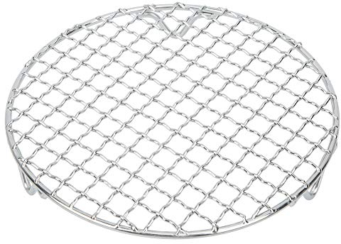 Joyzan Kohle-Backnetz, 7,1 Zoll runder Edelstahl Grillrost Mehrzweck Grill Netze Backgitter Kuchenrost Pfannenrost Kohle Backnetz Dampfeinsatz Dampfgarer zum Backen Dämpfen Gebratenes Maschennetz