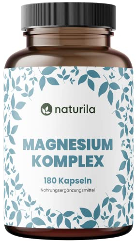 Magnesium Komplex hochdosiert mit Vitamin B6-400 mg elementares Mg pro Tagesdosis - Bisglycinat, Malat, Citrate, Magnesiumhydroxid - ohne Zusatzstoffe & geprüft