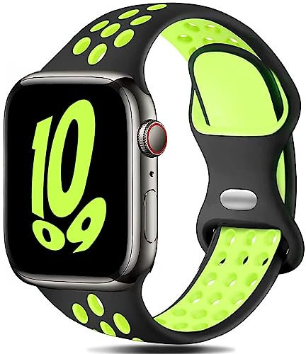 Gulemfy Correa Compatible con Apple Watch - Band 42mm 44mm 45mm 46mm 49mm 38mm 40mm 41mm, Deportiva Correa Transpirable Silicona Pulsera para iWatch Series Ultra 10 9 8 7 6 5 4 3 2 1 SE