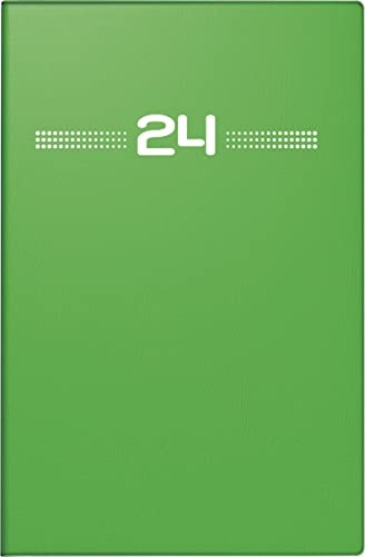 rido/idé Wochenkalender Modell partner/Industrie I 2024 2 Seiten = 1 Woche Blattgröße 7,2 x 11,2 cm grün