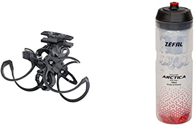 Zéfal Tri Porte-Bidon de Selle & Arctica Bidon Isotherme 750 ML - Gourde Vélo Inodore et Etanche - Sans BPA - Rouge
