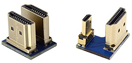 Kabel 2pcs/set HDMI zu Micro HDMI Typ A zu Typ-D Stecker Sockel Gegenüber U Form Zurück gewinkelt für Raspberry PI 3B/3B+/4B