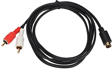 S-Video auf 2 Kabel, S-Video 4 poliger Stecker auf 2 Cinch Stecker Y Splitter Adapterkabel 1,5 M für DVD Player, Camcorder, Set Top Box, Videorecorder Usw
