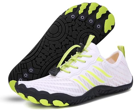 Orgonite Chaussures Pieds Nus Unisexes pour Homme et Femme - Séchage Rapide - Respirantes - Chaussures de Fitness Souples et légères - avec Semelle antidérapante et Large boîte à Orteils