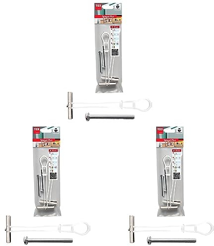 TOX Hohlraumklappdübel Spagat Plus für Plattenbaustoffe, M8, 2 Stück, 036600051 (Packung mit 3)