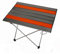 SilteD Tragbarer Outdoor-Klapptisch, ultraleichte Aluminiumlegierung, Mini-Faltbarer Camping-Grillstuhl, zusammenklappbarer Computertisch (Farbe: Orange + Grau, Größe: klein)
