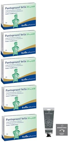Pantoprazol betapharm 5 x 14 Tabletten - Set für Sammelbestellung oder zur Vorratshaltung inkl. Handcreme ODER Handseife von Apotheken-Express