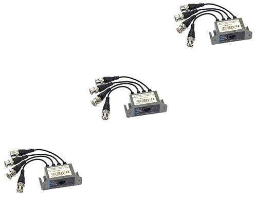 Gadpiparty 3pcs Hard Plastic Metal Material 4-channel Video to Signal Extender 300m Range