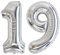 Vthoviwa 40 Zoll Luftballon Geburstag 19/91 Silbrig, Helium Ballon 19, Luftballon 19/91. Geburtstag Foil Ballon, 0123456789,10-19,20-25,30,40,50,60,70,80,90, Folienballon 19/91 Party Decoration