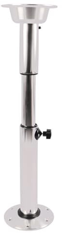 HOARLICN Pied de table, télescopique, réglable en hauteur, en alliage d'aluminium, capacité de charge jusqu'à 55,12 lbs, support de table réglable pour camping-car, bateau, yacht