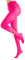 Gi&Gi Collants colorés pour femme couvrant 50 deniers avec microfibre douce, ceinture confortable et cheville en coton, Fuchsia, L/XL