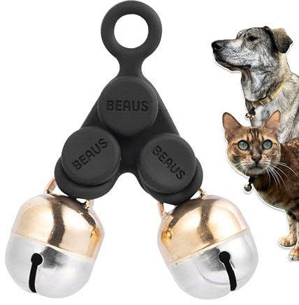 Beau's Bells V2 | Cat & Dog Collar Bells with New Quick Loop Easy Release Clip | Handmade Copper | Track Your Pet | Protect Wildlife