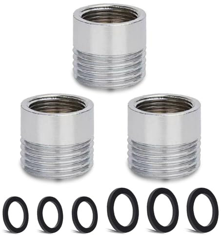 3 Pezzi Adattatore per Rubinetto CNYMANY - Maschio M20 mm a Femmina M16 mm per Cucina, Lavello, Collegamento Tubo da Giardino, Filtro dell'Acqua