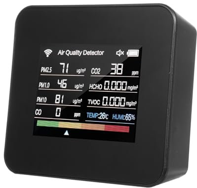 Irfora 14-in-1-Raumluftqualitätsmonitor Tuya WiFi-Luftqualitätsdetektor erkennt CO₂ CO TVOC HCHO Temperatur und Luftfeuchtigkeit PM2,5 PM1,0 PM10 2,8-Zoll-TFT-Farbdisplay unterstützt