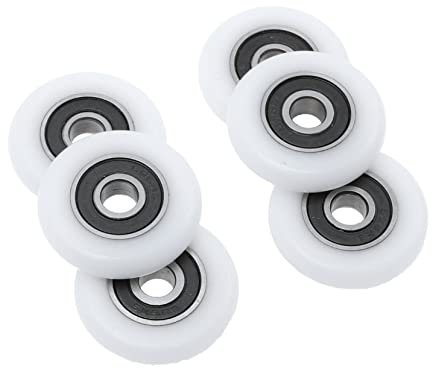 KONTONTY 6pcs Shower Screen Rollers Shower Pulley Replacement Sliding Door Rollers Groove Caster for