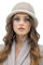 VIVISENCE Damen Winter Hut Mit Klassischem Stil Herbst Warme Strickmütze Garn Mit Wolle Perfekte Passform Wintermütze Für Frauen Modell 7044, Beiges Pepitamuster,Einheitsgröße