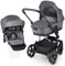 Easywalker Harvey5 Kinderwagen, 0-22 kg, Leicht zu falten, Ideal für 2 Kinder, In 3 Positionen verstellbar, Sicherer 5 -Punkt -Gurt, Autositz kompatibel - Kieselgrau